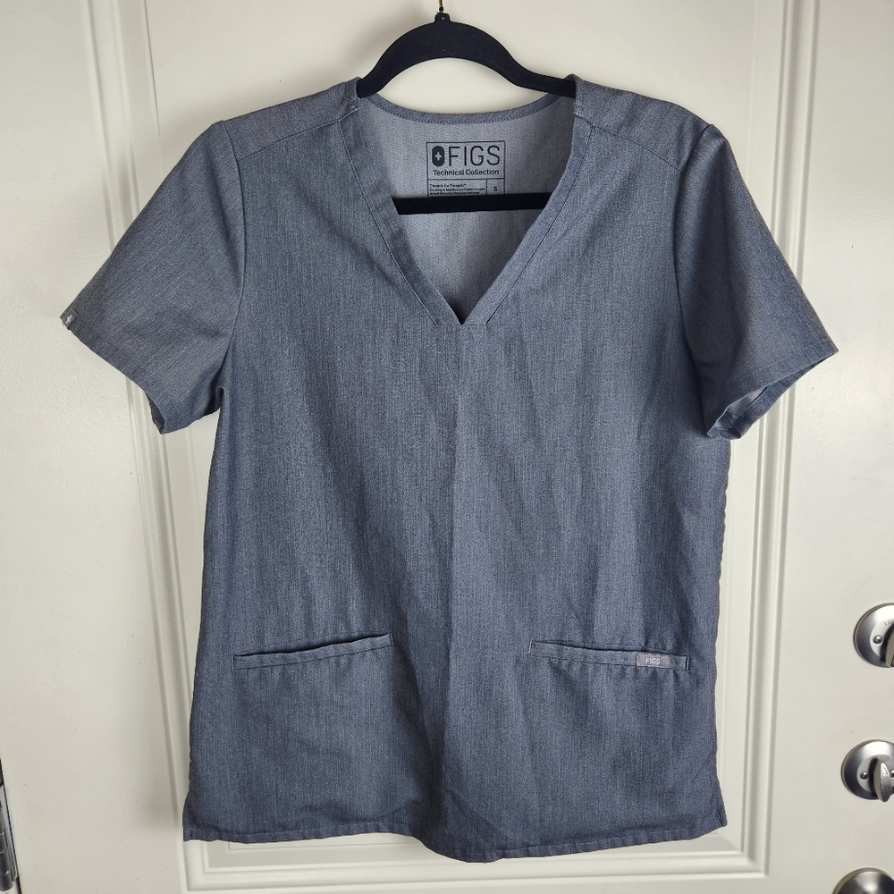 Figs Women's Top Scrub Casma Gray Size S